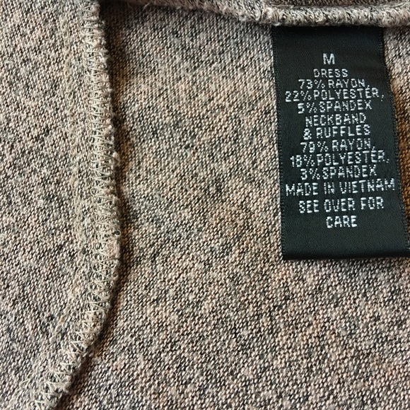 Bcx ruffle stretchy flare sweater dress blush pink - Picture 7 of 8